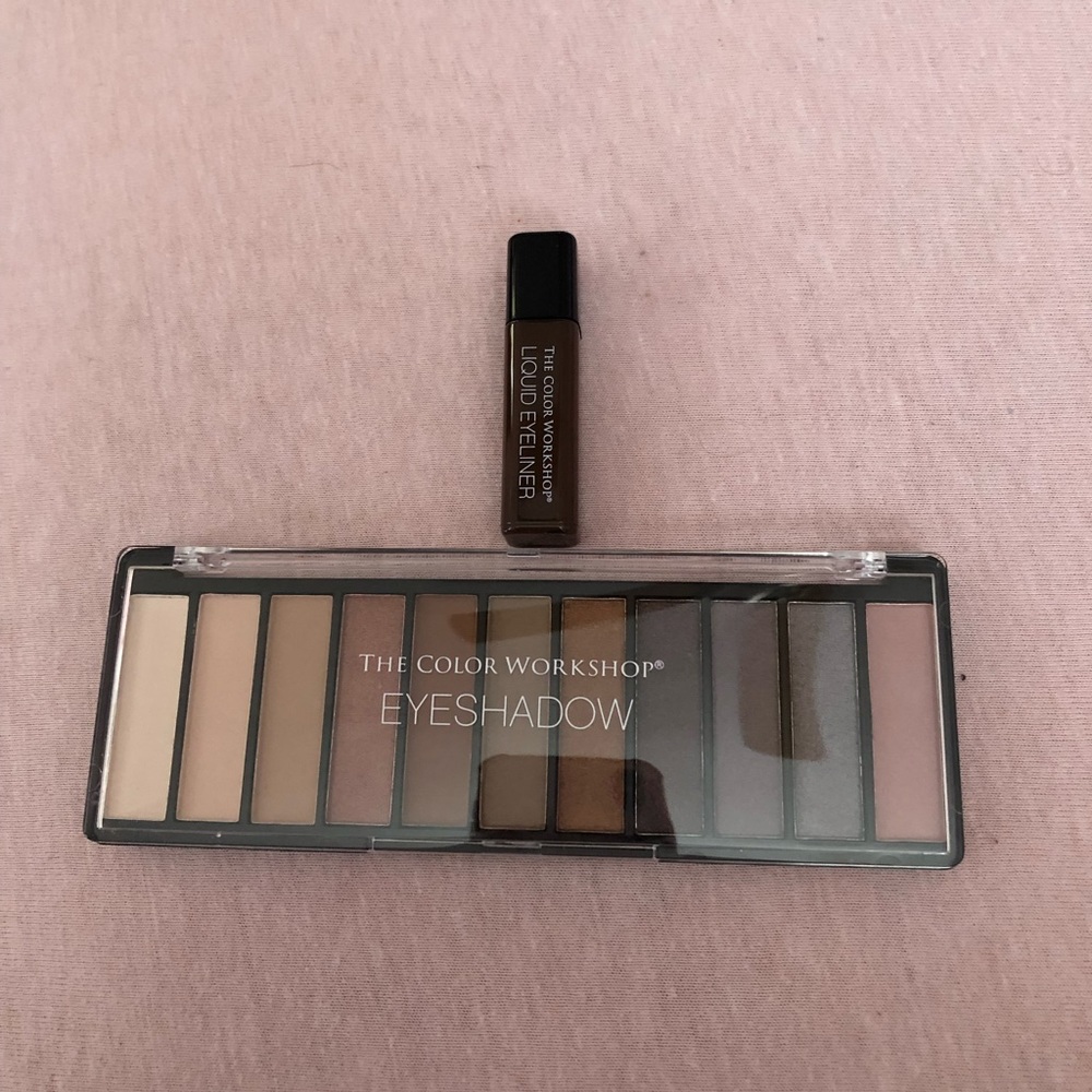 Brand new eyeshadow palette with liquid eyeliner